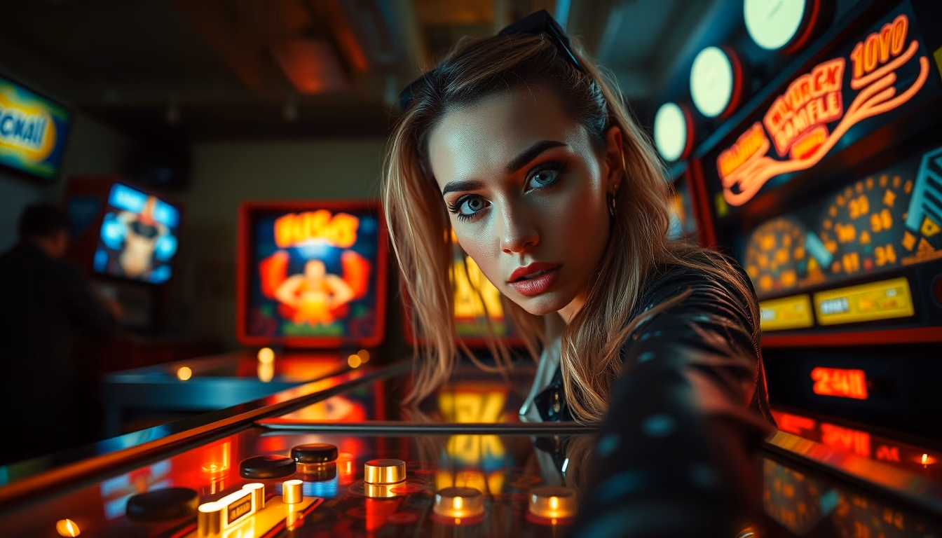 flippers pinball closeup in editorial style