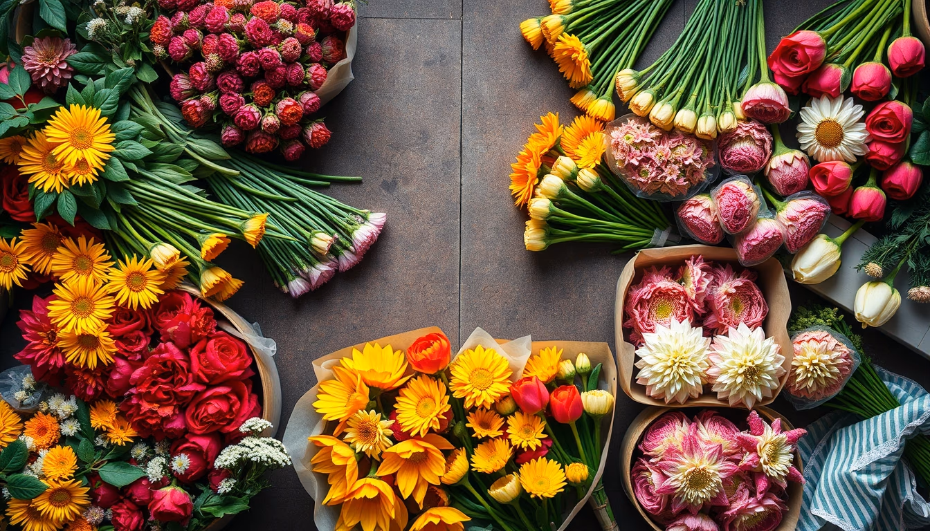 flower market amsterdam in editorial style