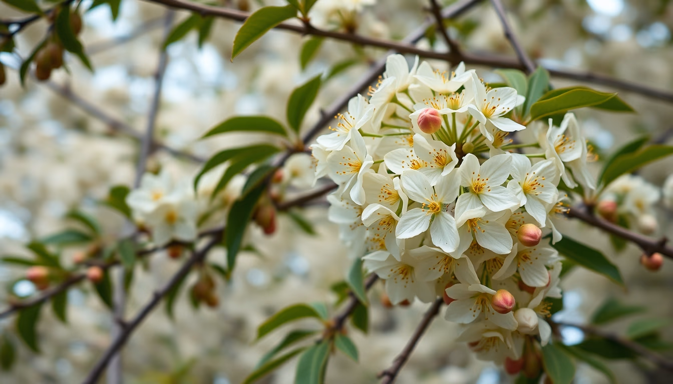 flowering chestnut tree in editorial style