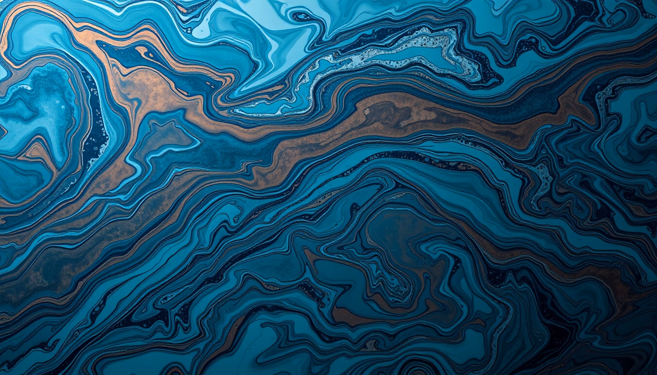 fluid art swirling marble in editorial style