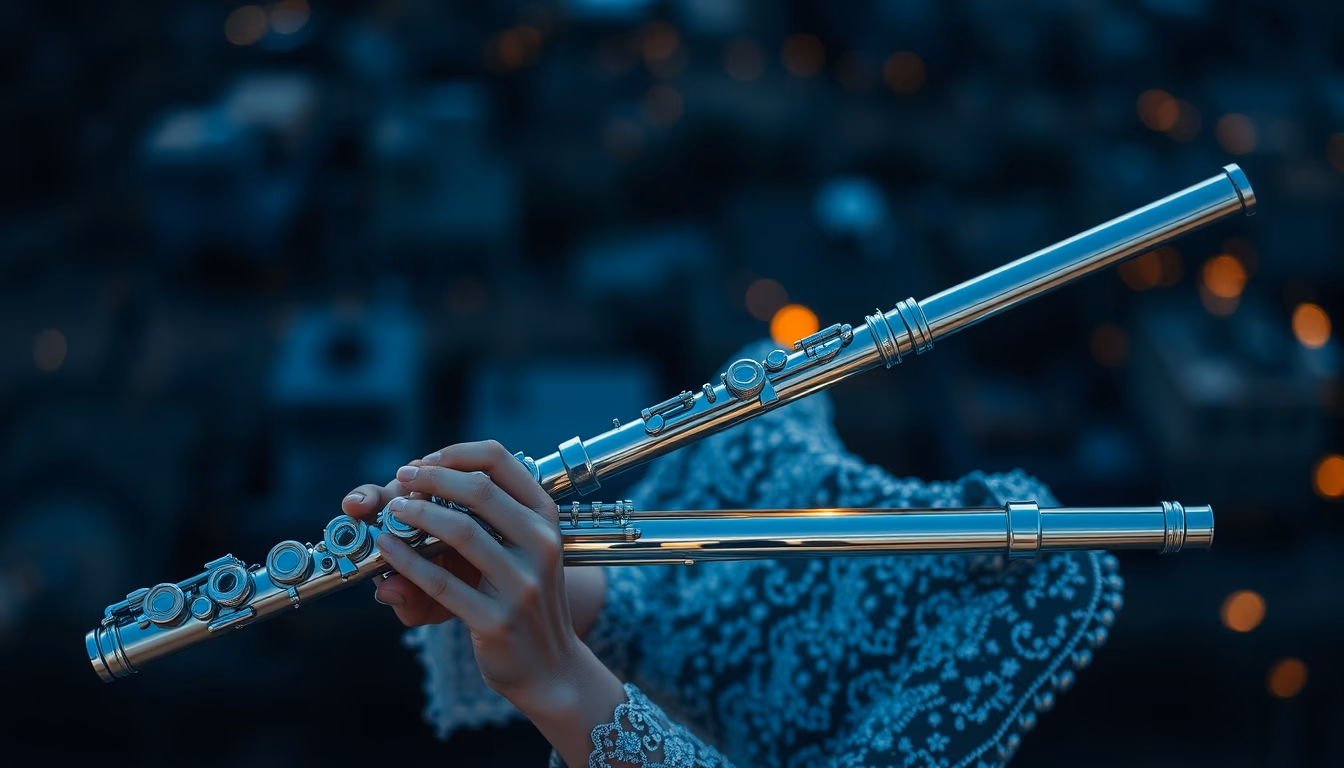 flute silver elegant in editorial style