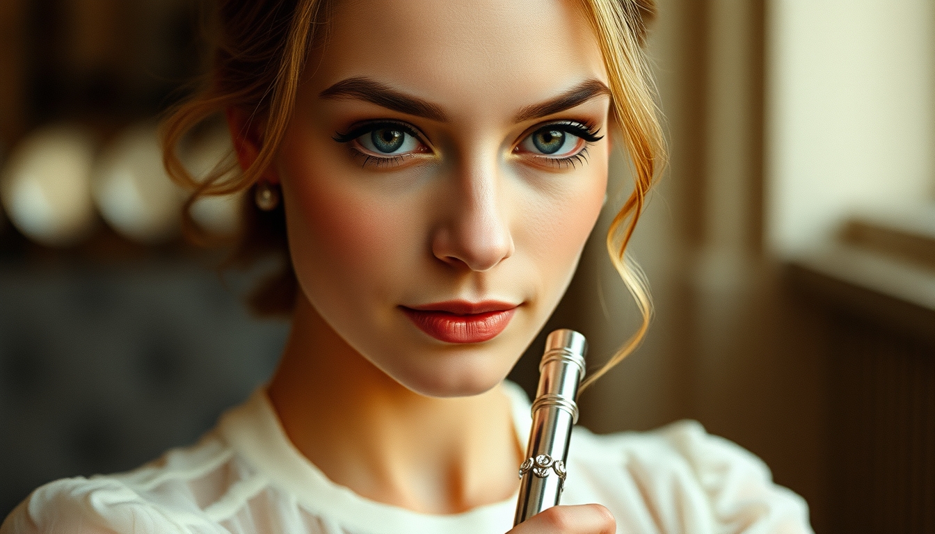 flute silver elegant in editorial style