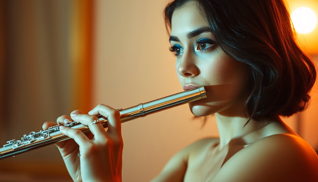 flute silver elegant in editorial style