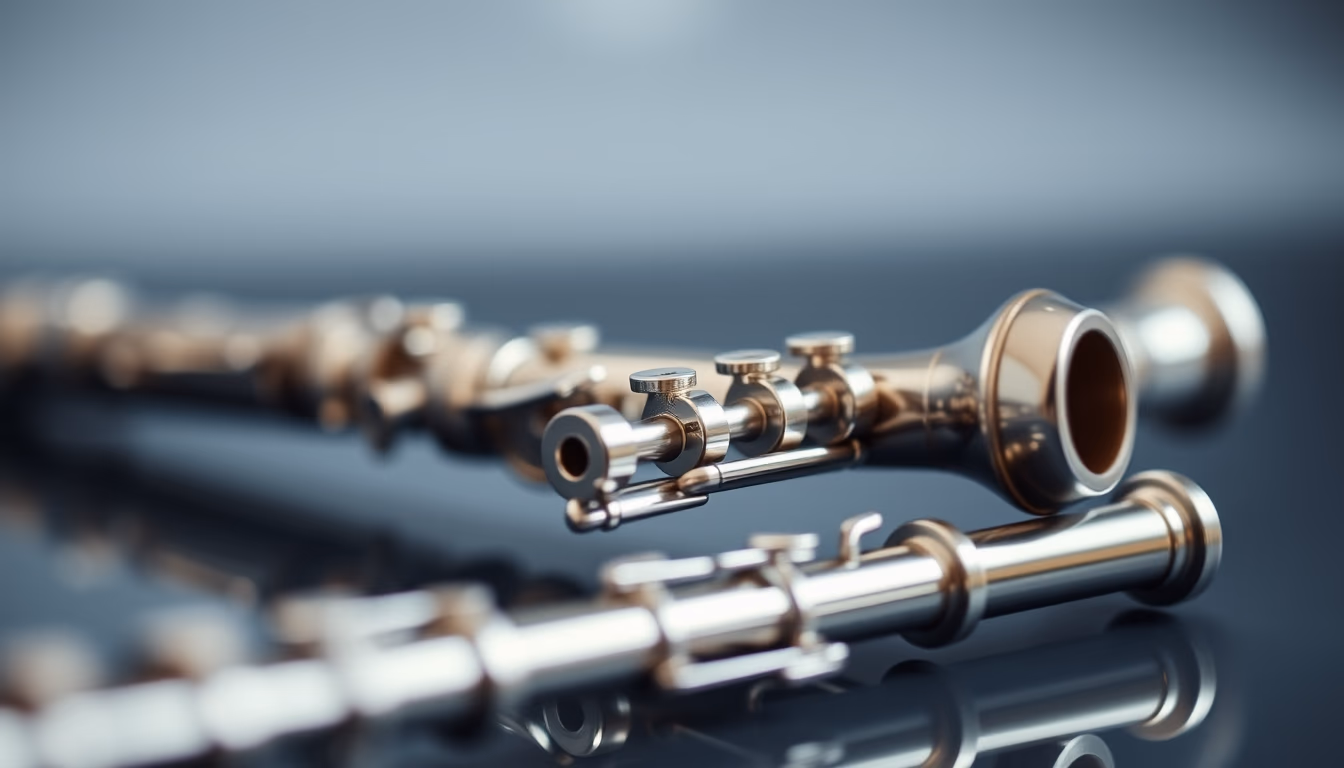 flute silver elegant in editorial style