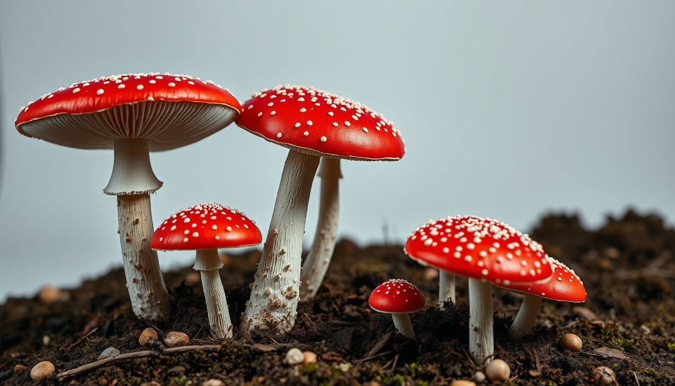Fly agaric forest floor em estilo editorial