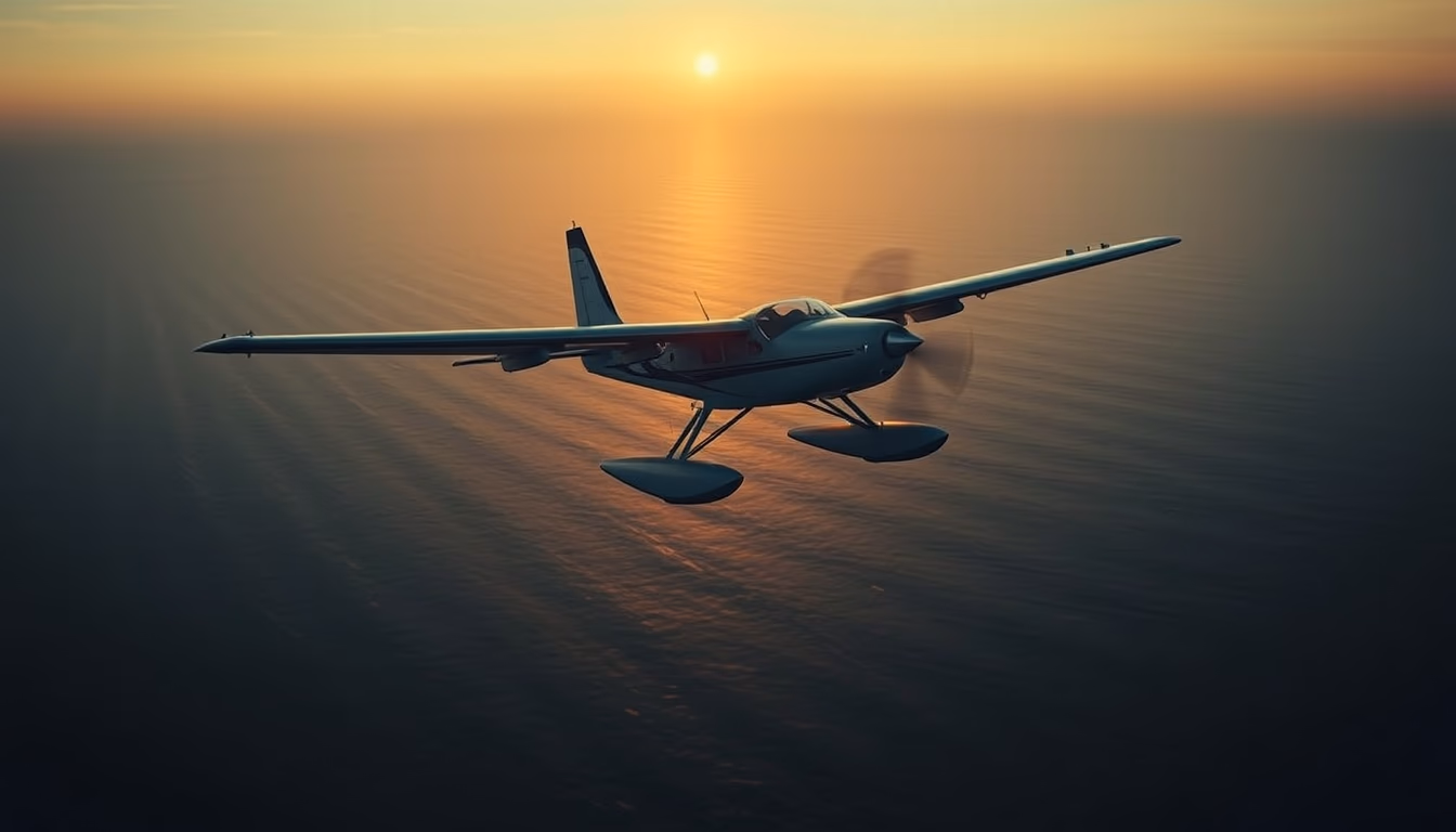 flying boat catalina in editorial style