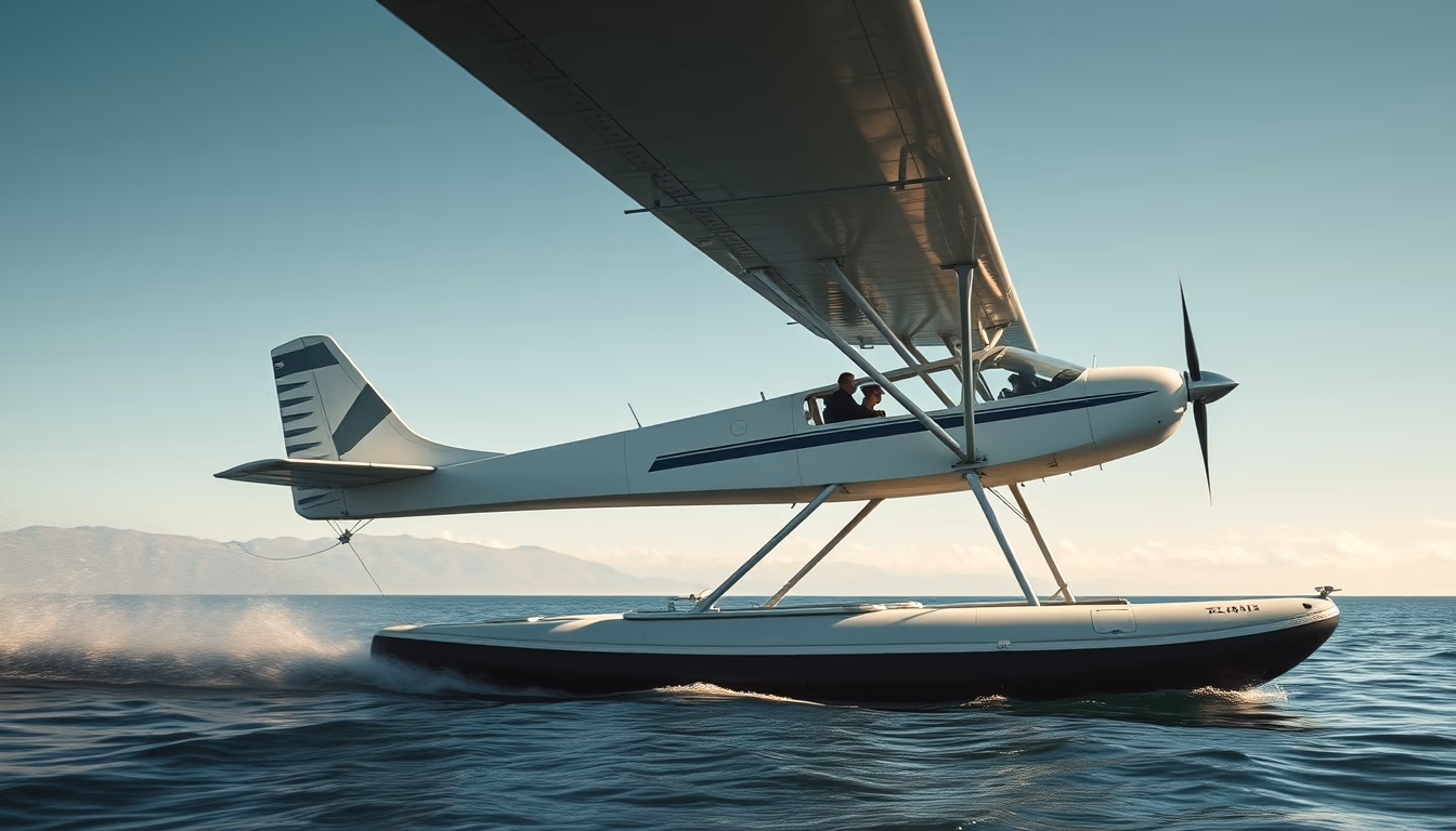 flying boat catalina in editorial style
