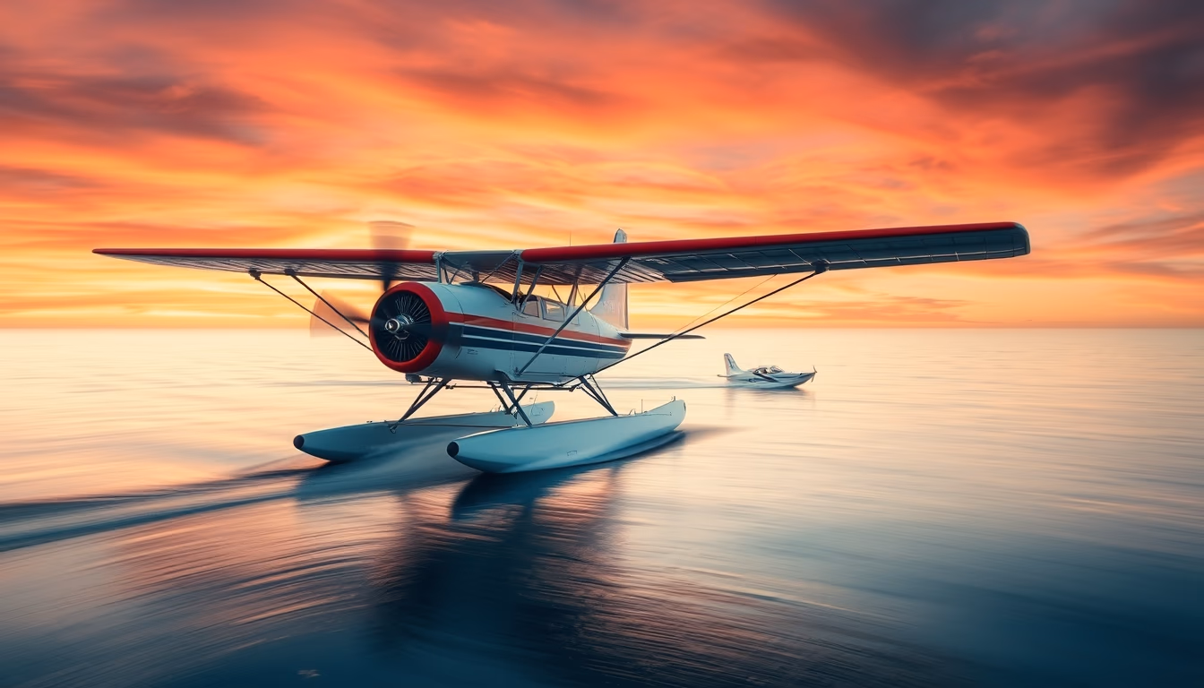 flying boat catalina in editorial style