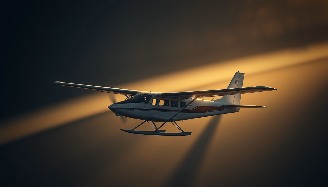 flying boat catalina in editorial style