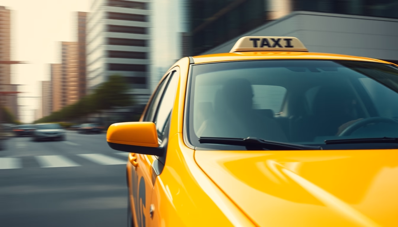 flying taxi concept urban in editorial style