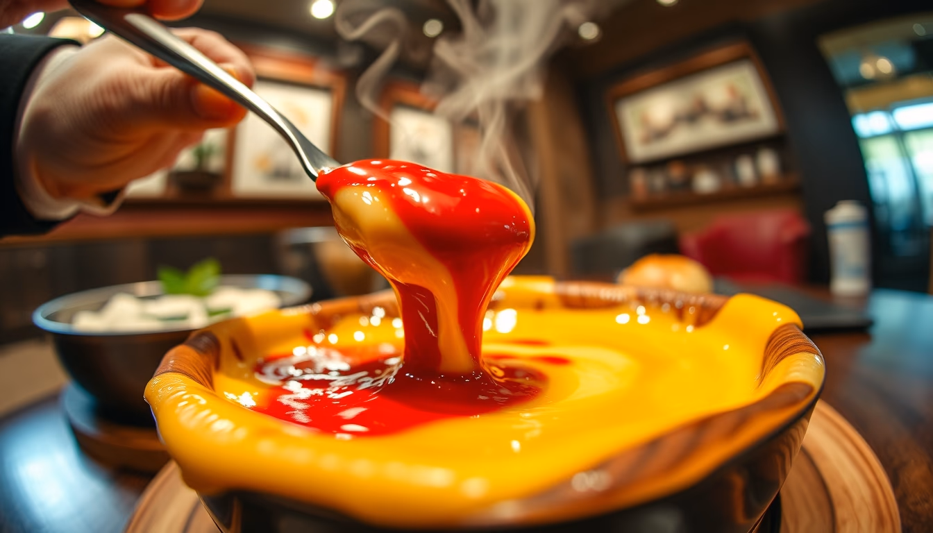 fondue swiss melted in editorial style