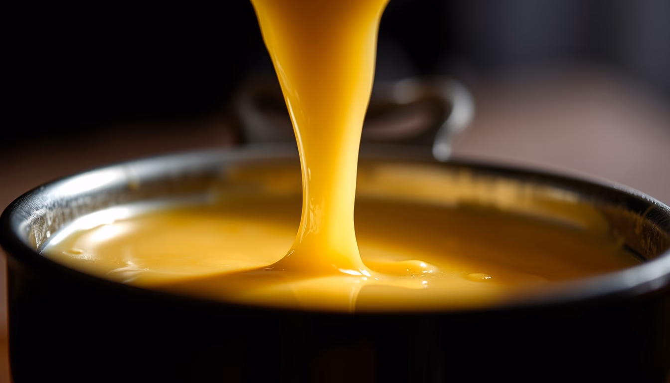 fondue swiss melted in editorial style