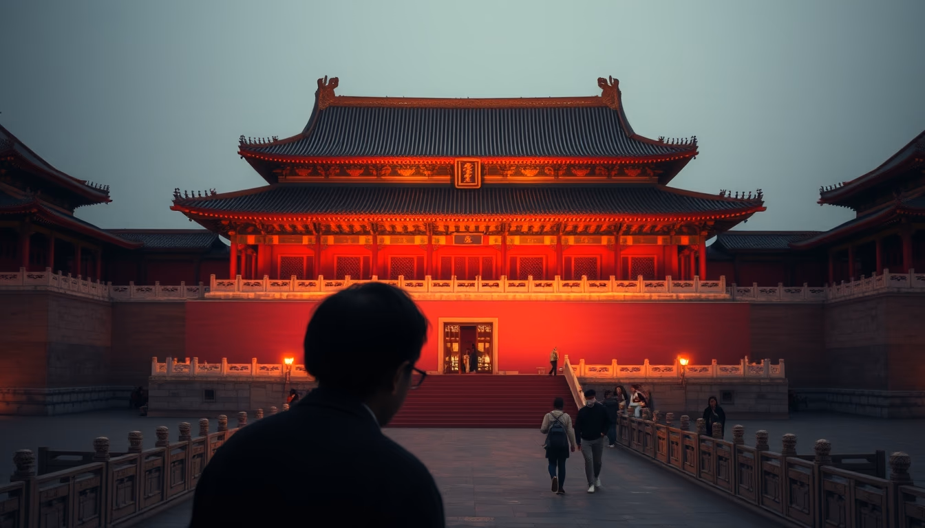 forbidden city beijing in editorial style