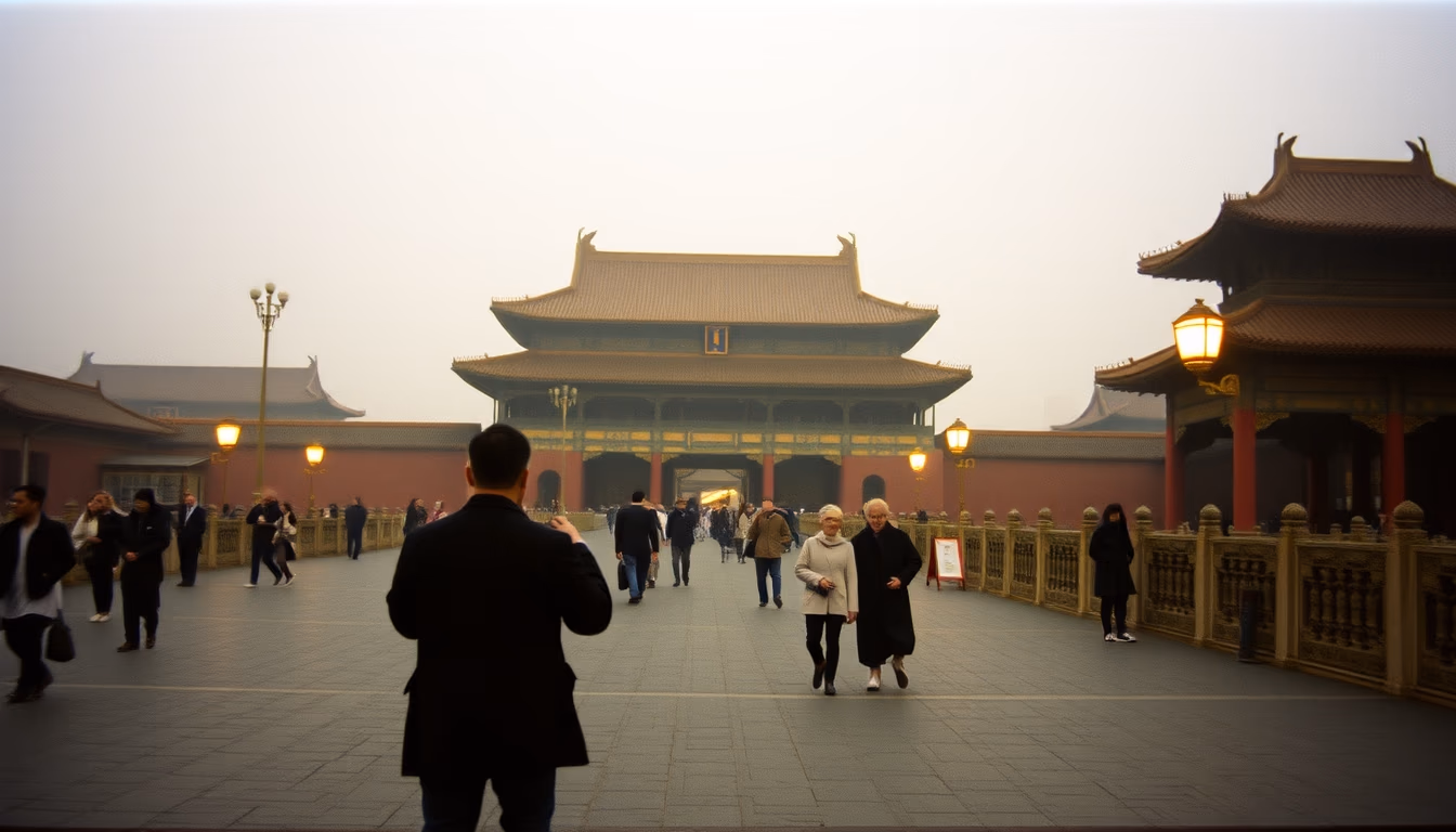 forbidden city beijing in editorial style