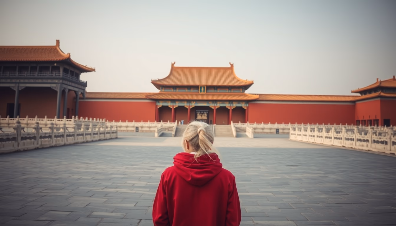 forbidden city beijing in editorial style