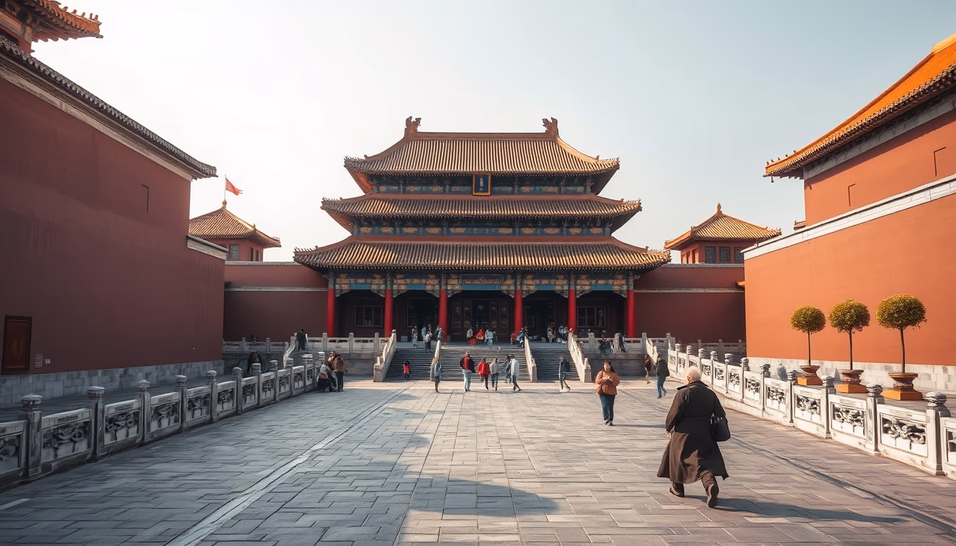 forbidden city beijing in editorial style