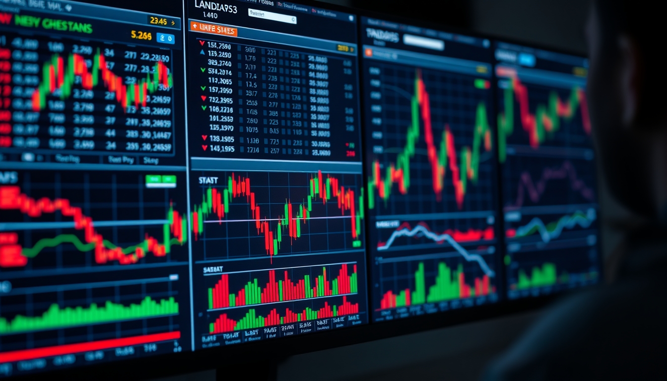 forex trading screen multiple charts in editorial style