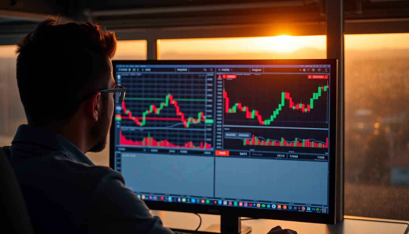 forex trading screen multiple charts in editorial style