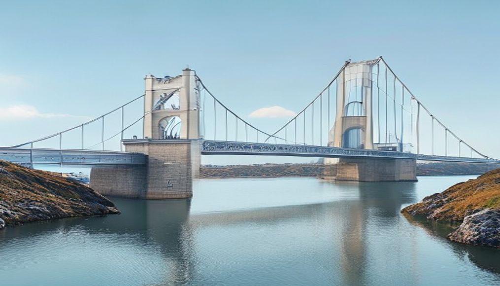 forth bridge scotland in editorial style