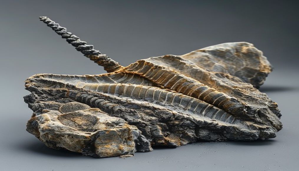 Fossil specimen ancient em estilo editorial