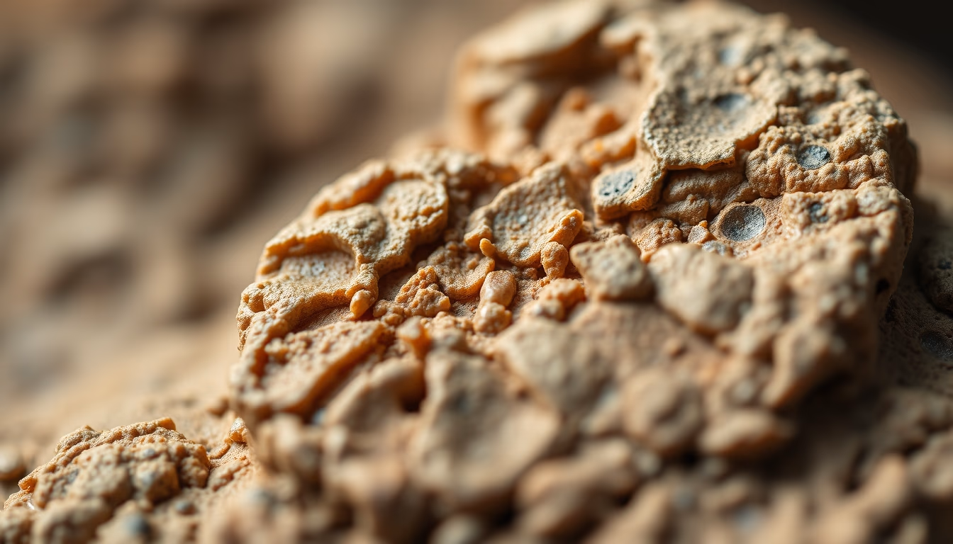 Fossil specimen ancient em estilo editorial