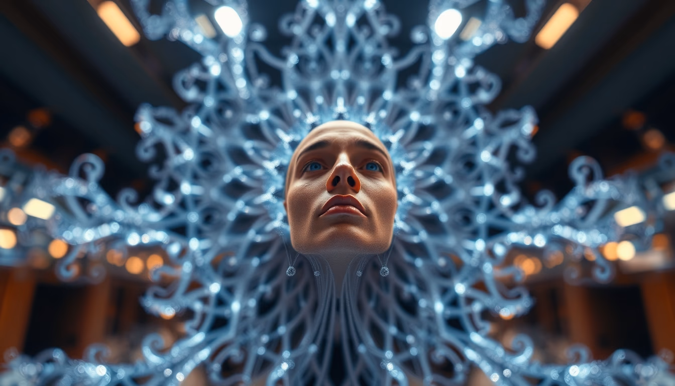 Fractal infinite zoom em estilo editorial