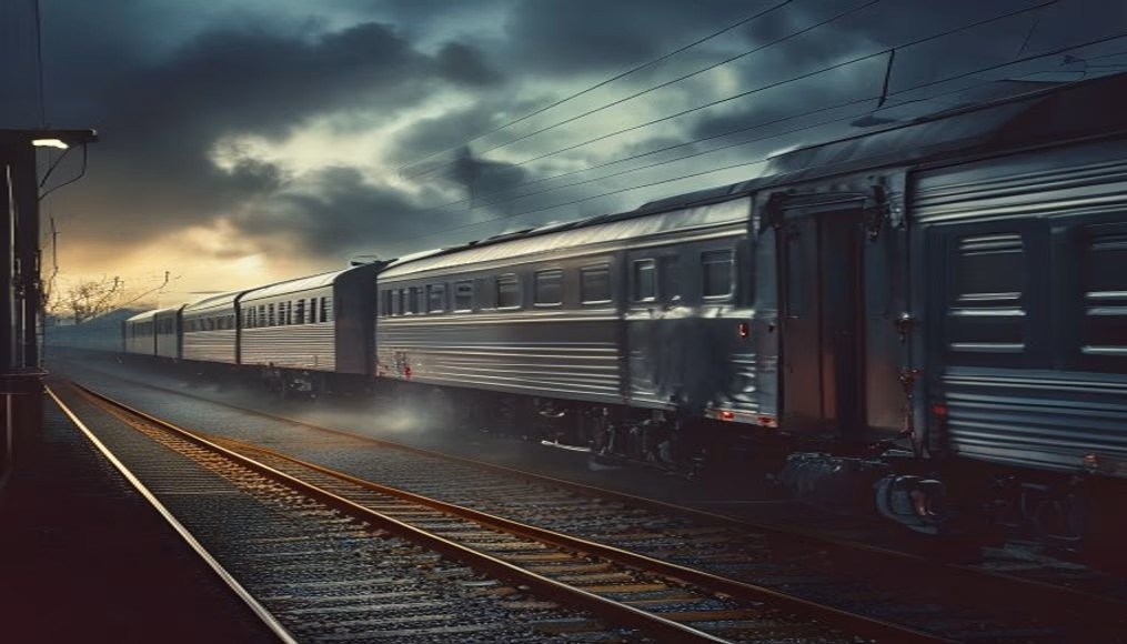 freight train cars in editorial style