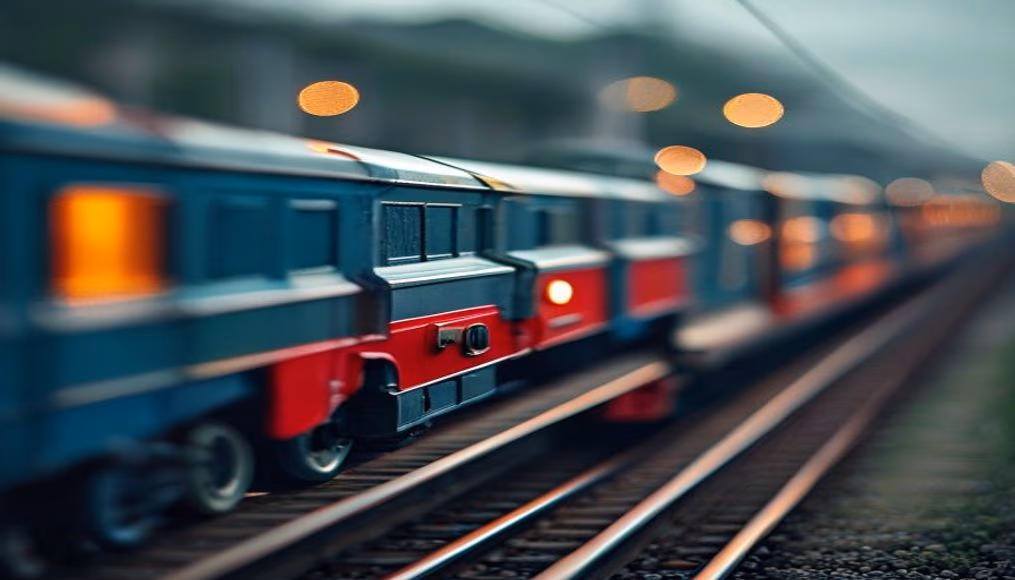 freight train cars in editorial style