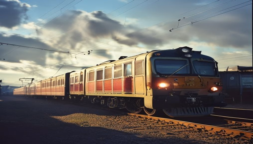 freight train cars in editorial style