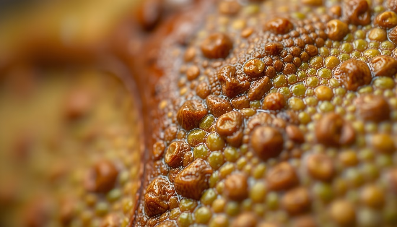frog skin texture macro in editorial style