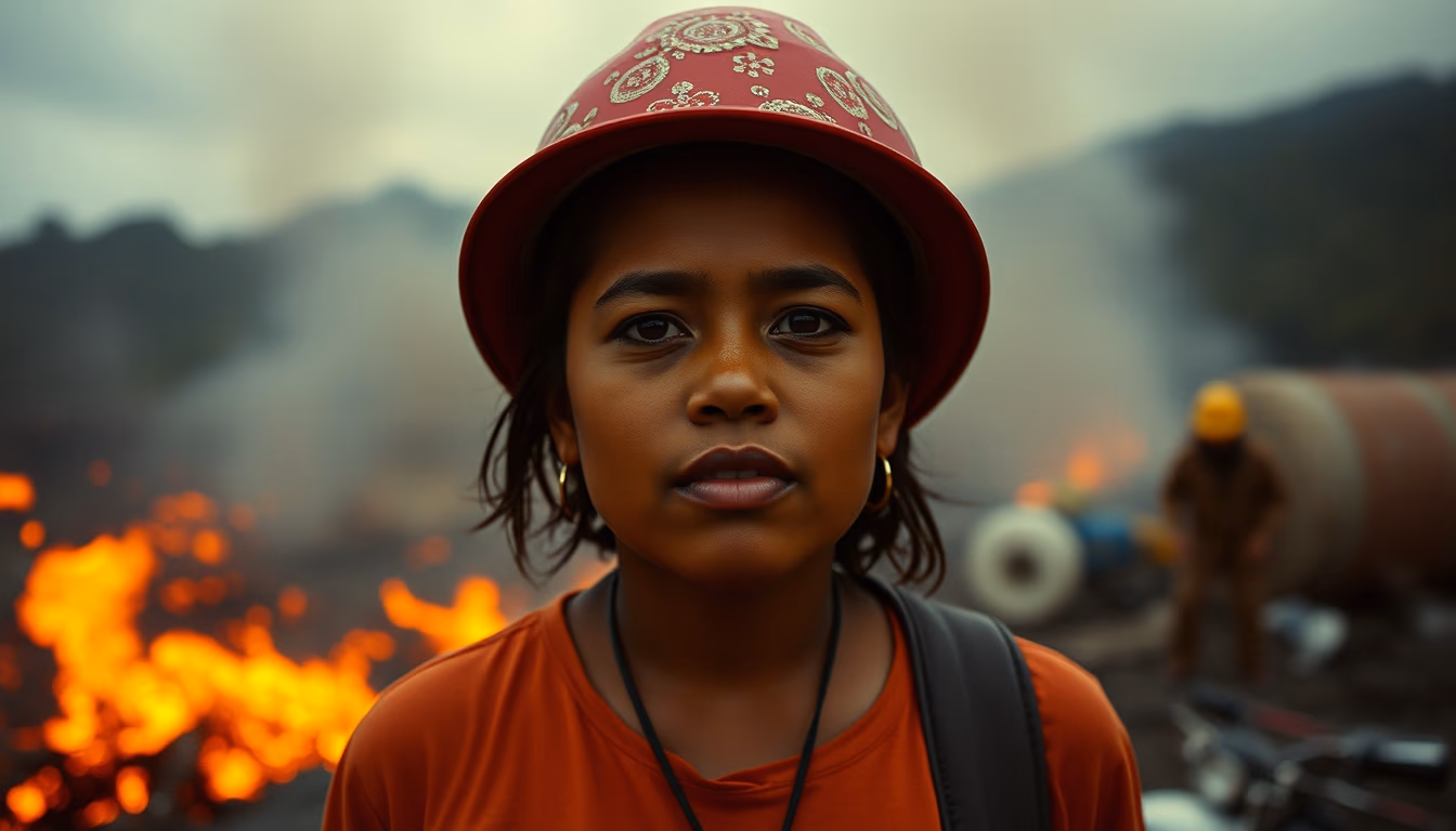 fuego guatemala explosion in editorial style