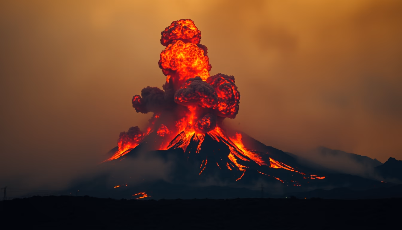 fuego guatemala explosion in editorial style