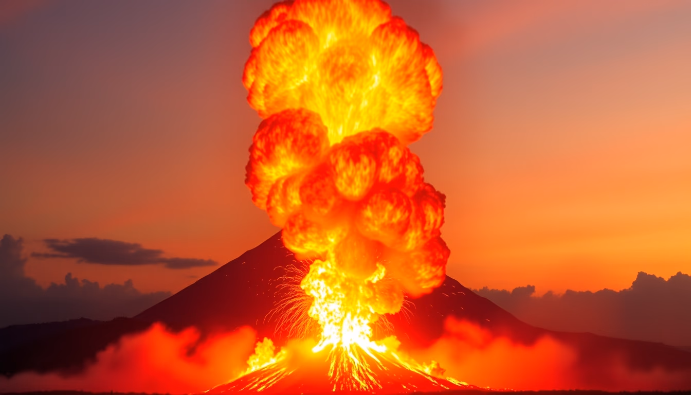 fuego guatemala explosion in editorial style