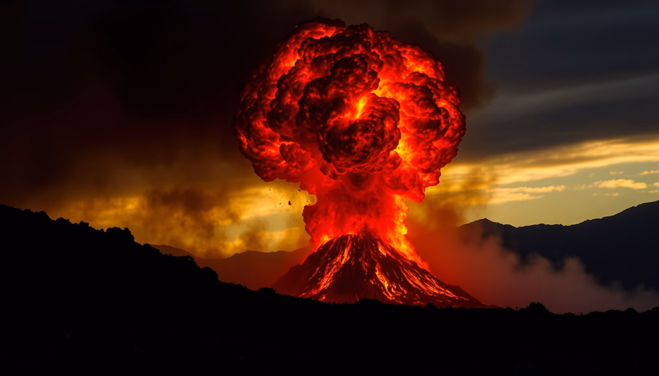 fuego guatemala explosion in editorial style