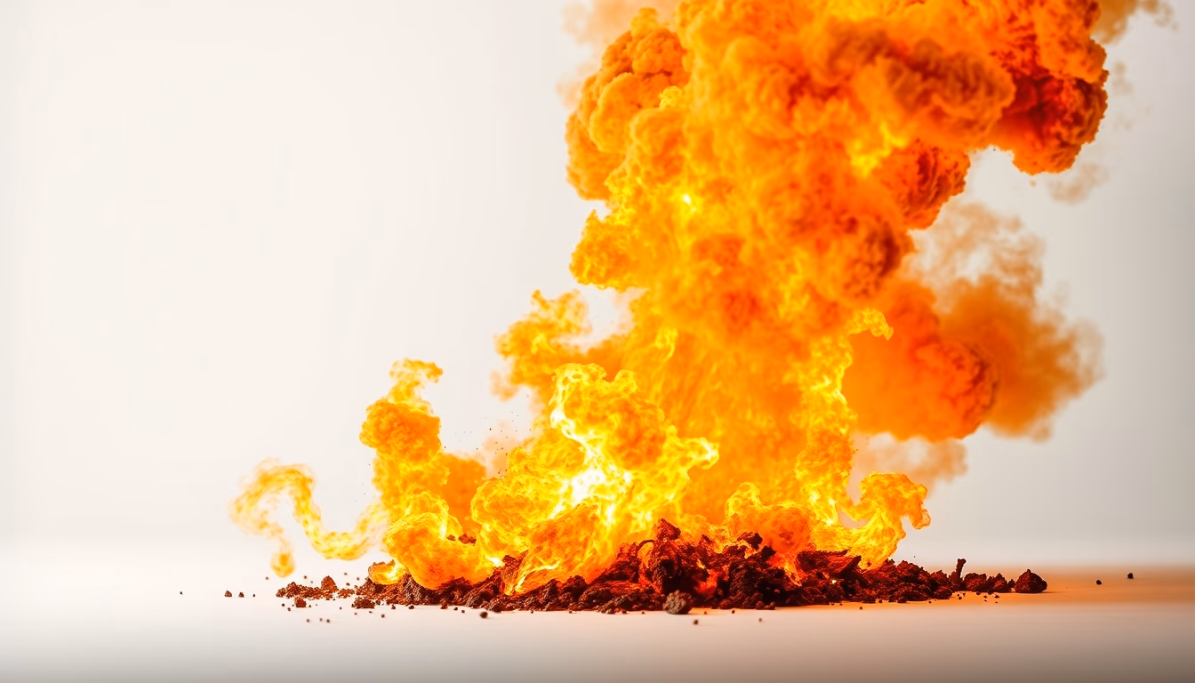 fuego guatemala explosion in editorial style