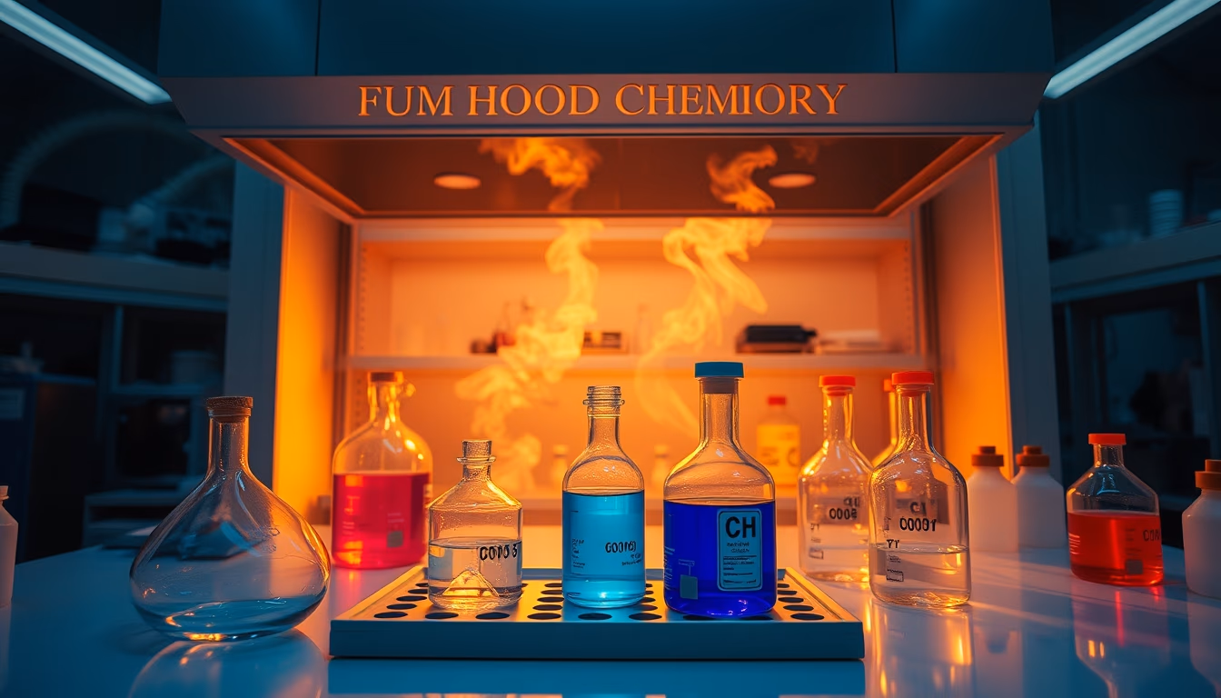 fume hood chemistry in editorial style