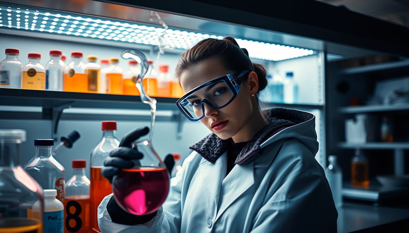 fume hood chemistry in editorial style