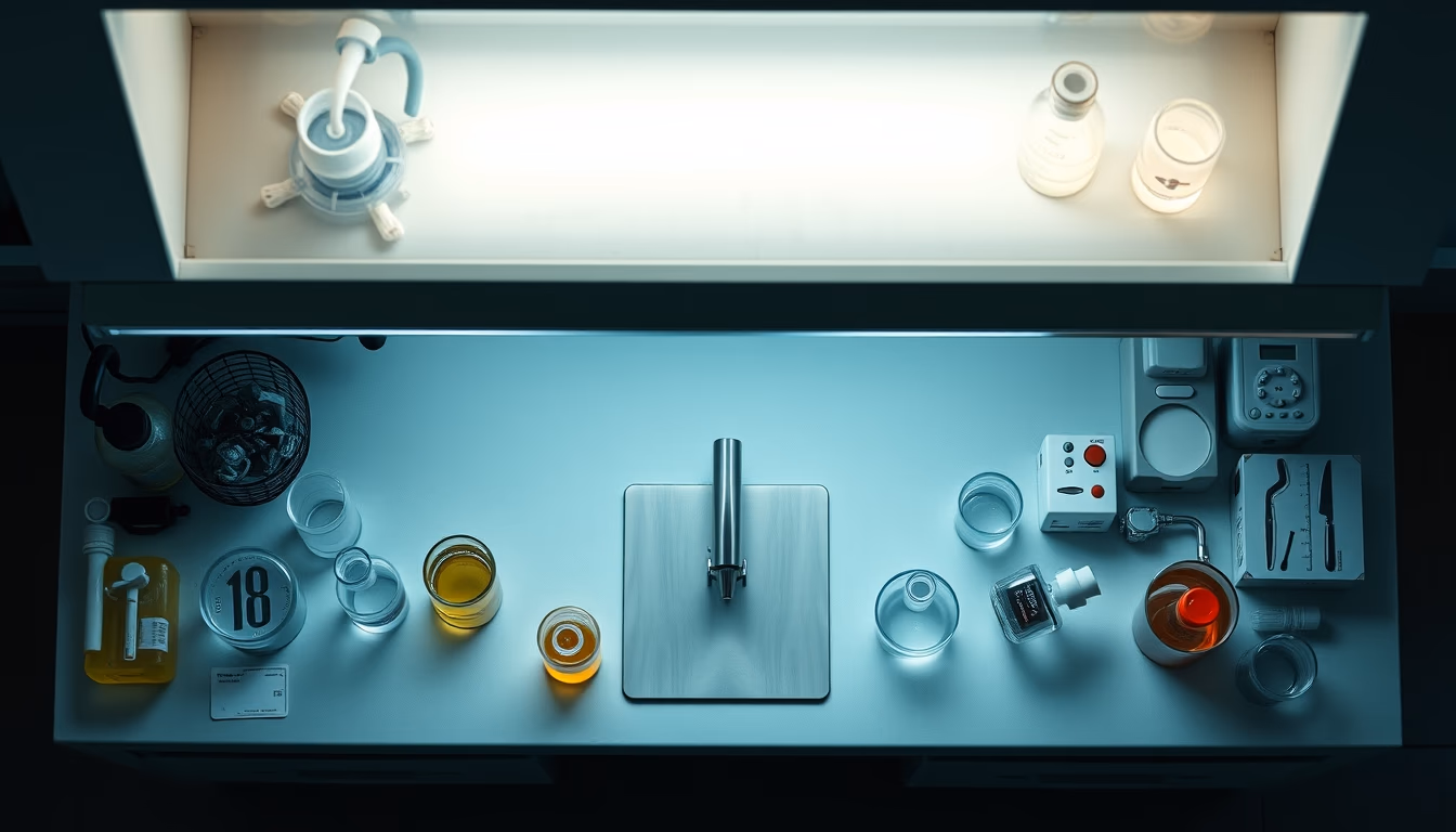 fume hood chemistry in editorial style