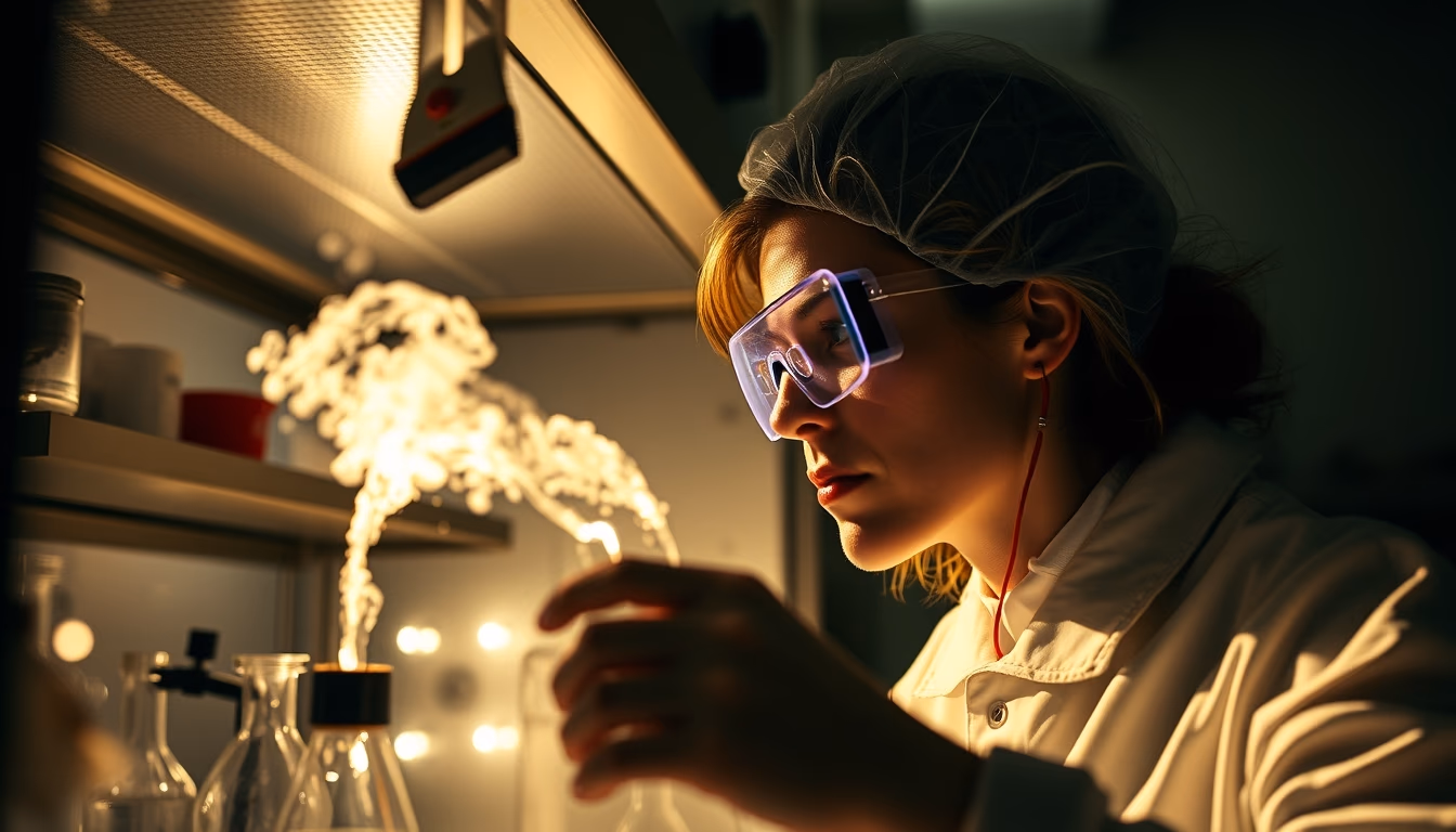 fume hood chemistry in editorial style