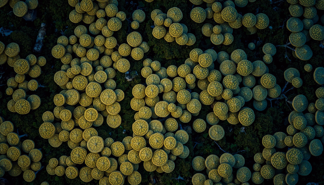 fungi mycelium network in editorial style