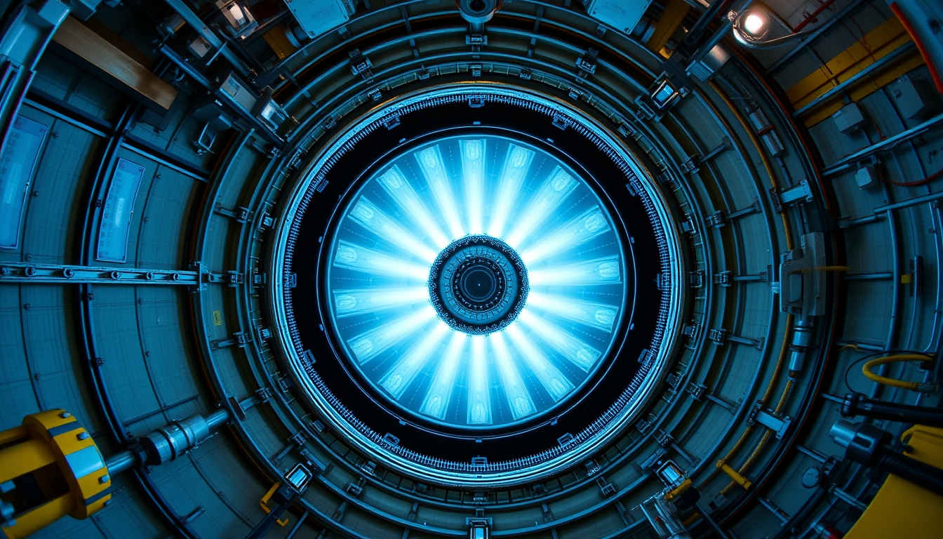 fusion reactor tokamak in editorial style
