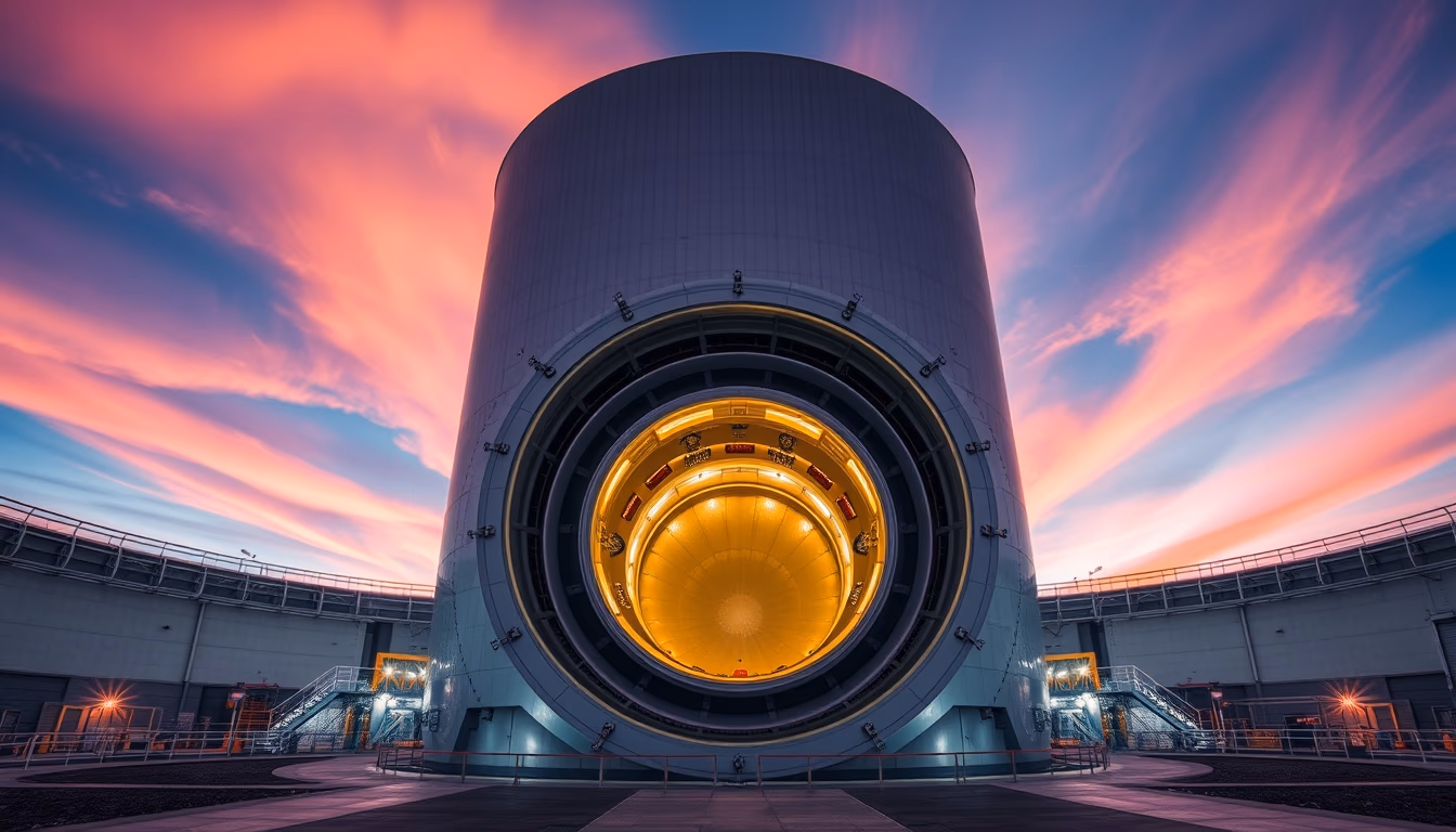 fusion reactor tokamak in editorial style