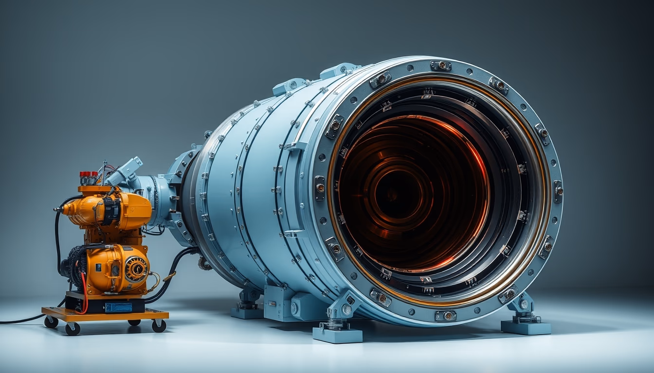 fusion reactor tokamak in editorial style