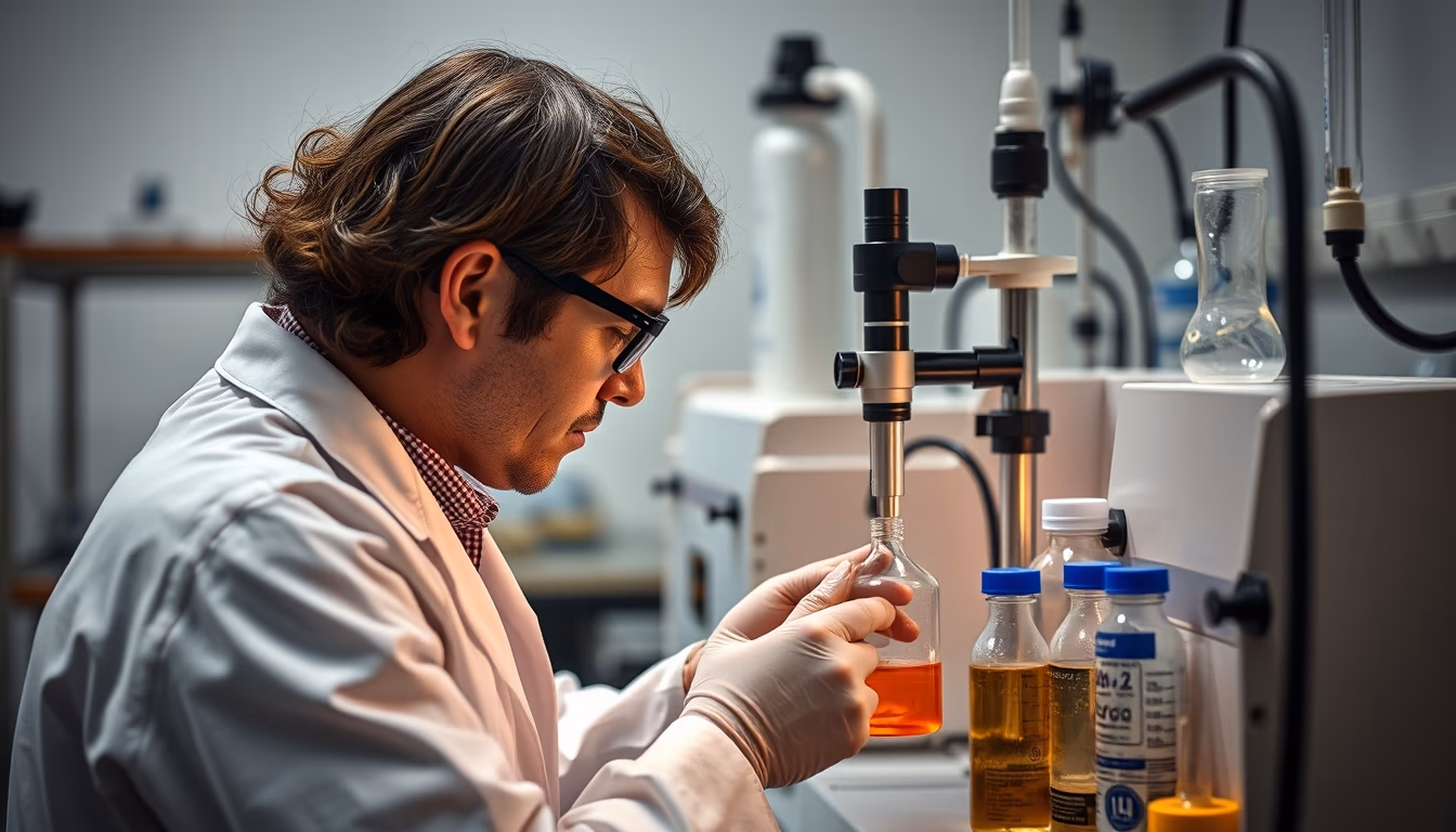 gas chromatograph in editorial style