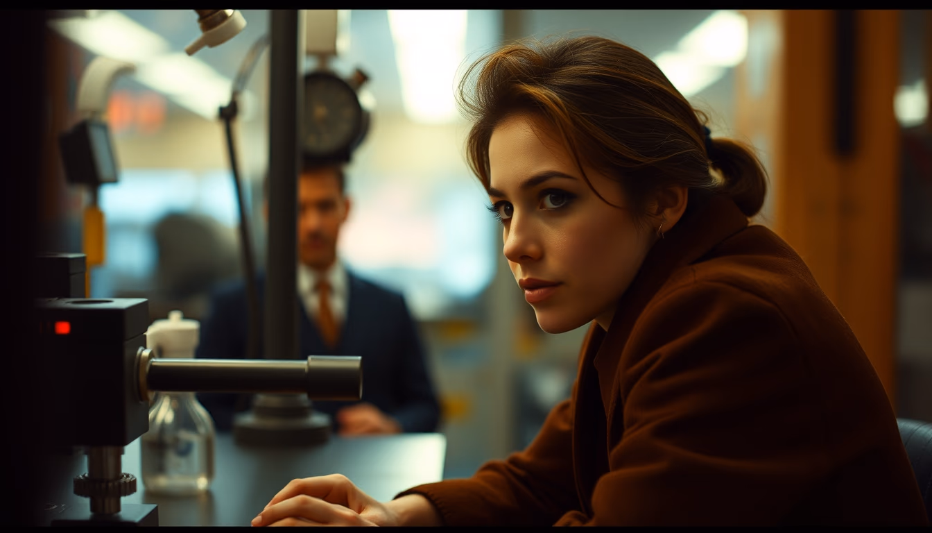 gas chromatograph in editorial style