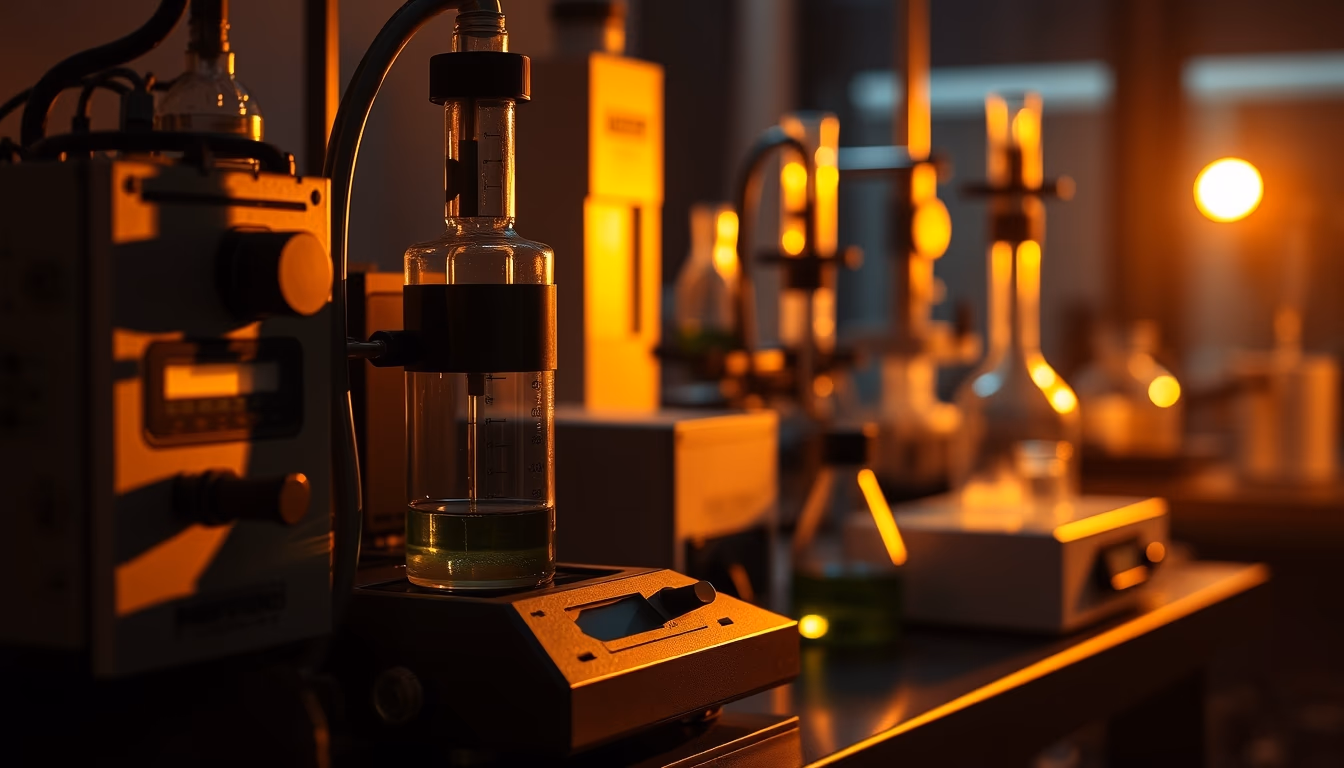 gas chromatograph in editorial style