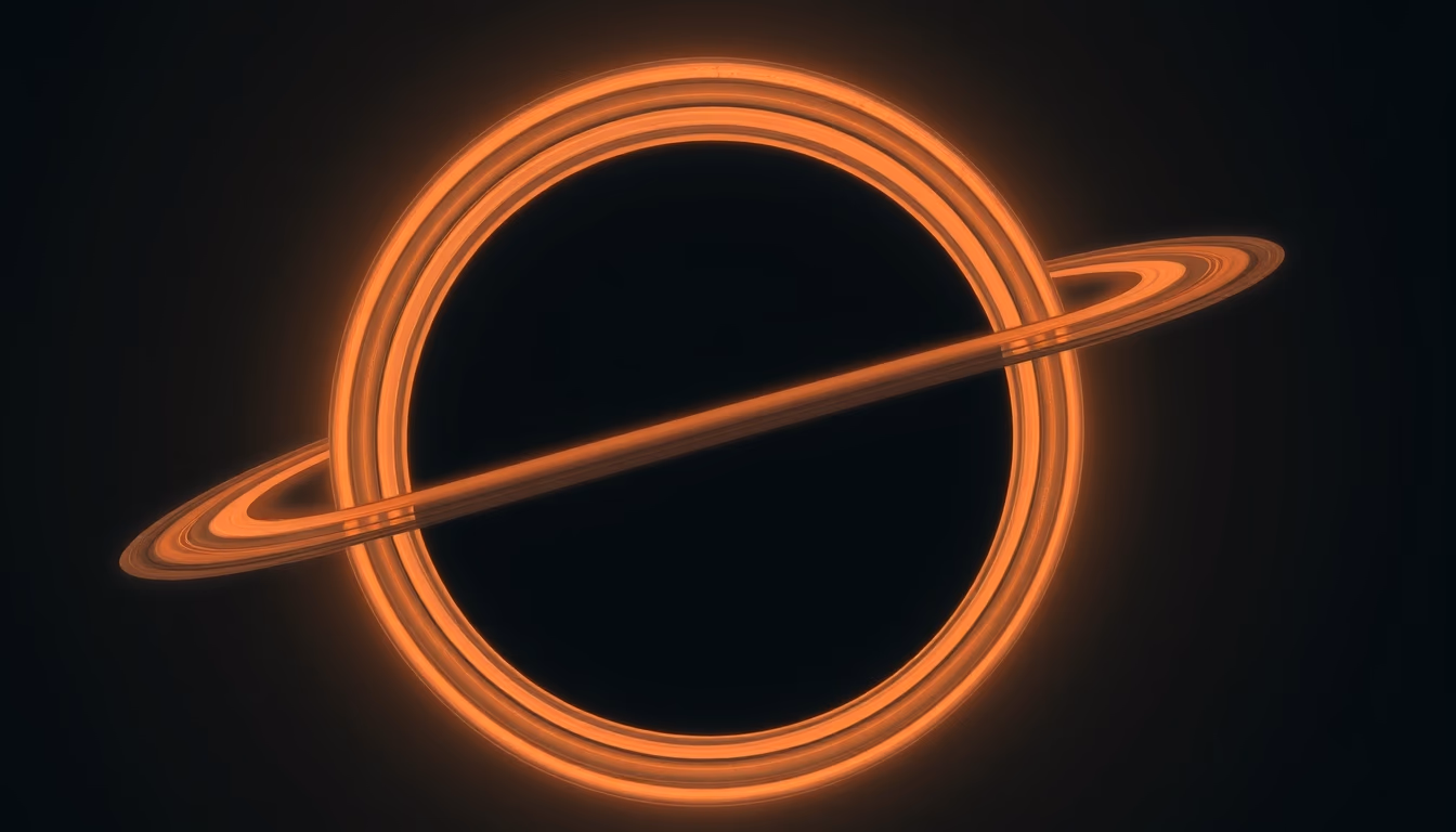 gas giant ringed exoplanet in editorial style