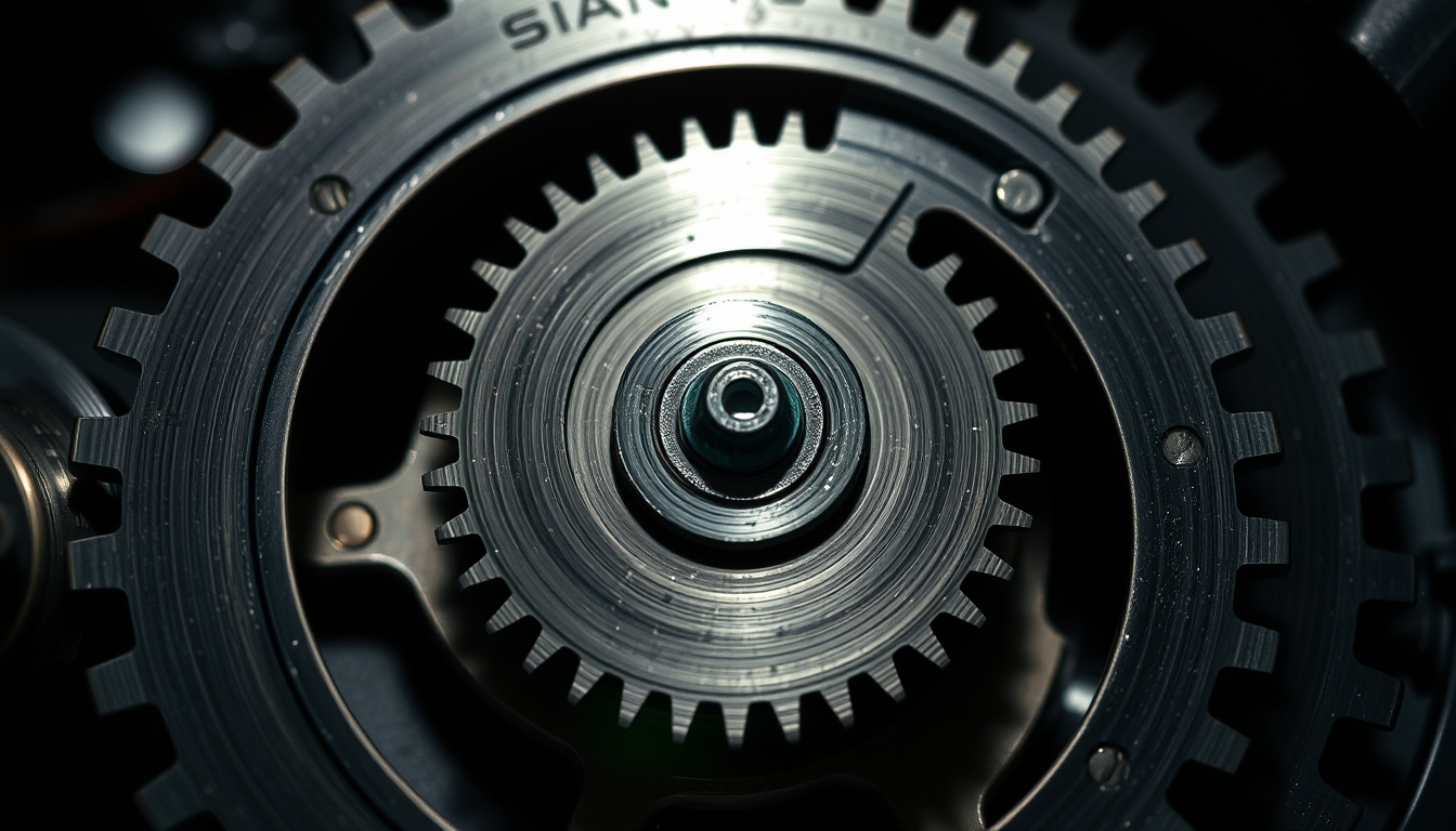 gear mechanism mechanical in editorial style