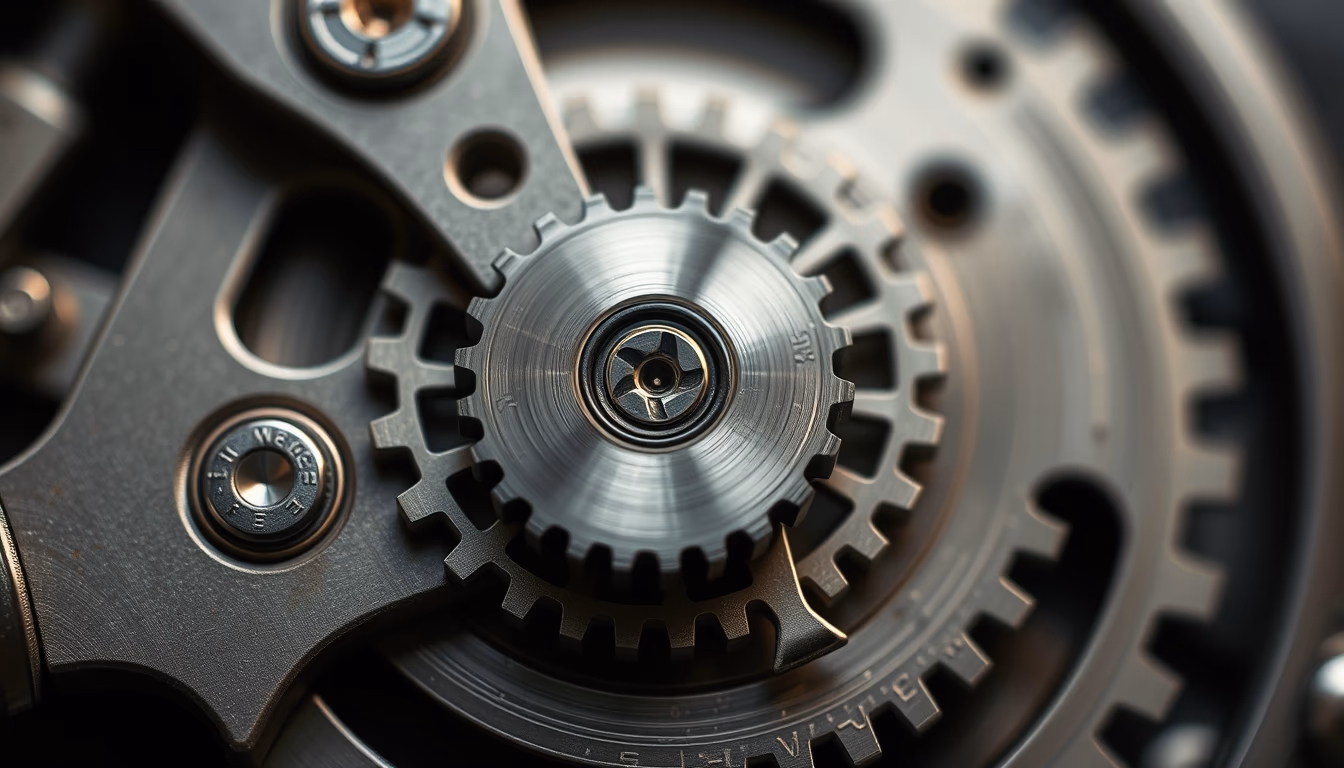 gear mechanism mechanical in editorial style