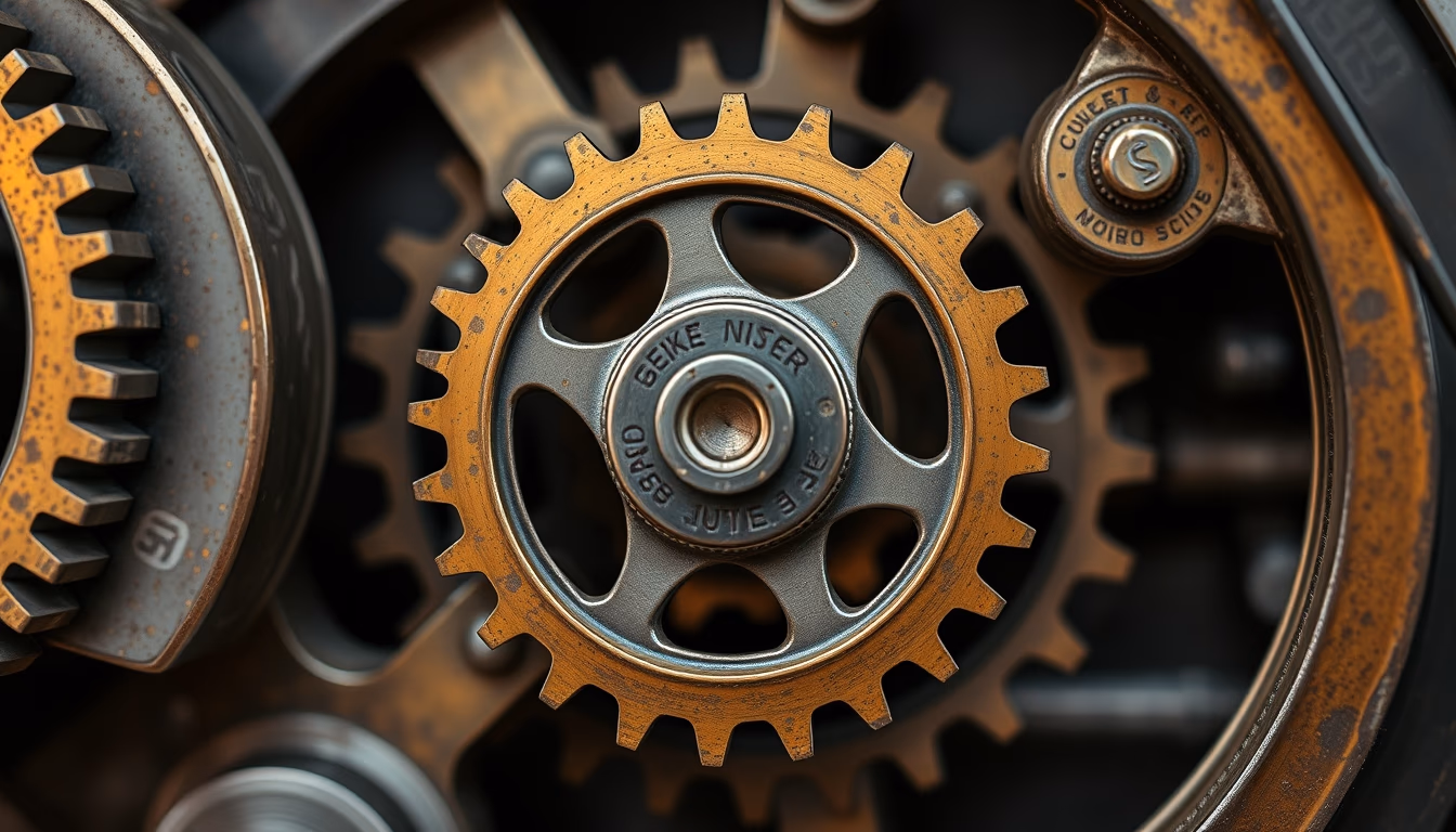 gear mechanism mechanical in editorial style